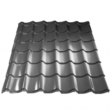 Металлочерепица Grand Line Optima Classic Satin 0,5 RAL 7005 резка