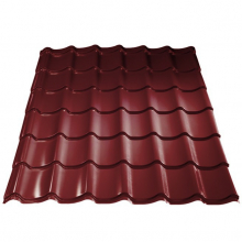 Металлочерепица Grand Line Optima Classic Satin 0,5 RAL 3011 резка